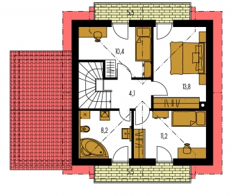 Plan de sol du premier étage - KLASSIK 156